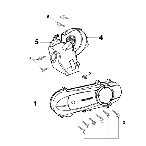 Kurbelgehäusedeckel Peugeot Ludix 12 schwarz