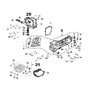 Kurbelgehäuse Peugeot V-clic Rot
