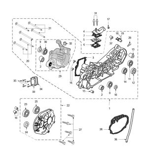 Kurbelgehäuse Peugeot Vivacity 2 E2 2-Takt