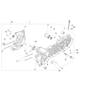 Kurbelgehäuse Piaggio Liberty 50 4-Takt (IGET Euro 4)
