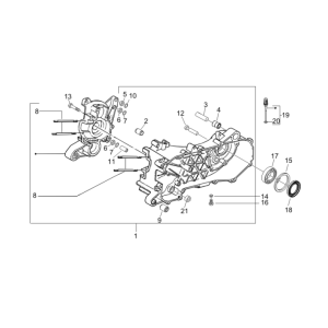 Kurbelgehäuse Piaggio Zip 50 SP 2006-2013