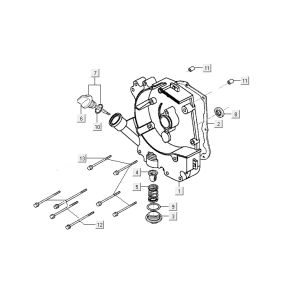 Kurbelgehäuse rechts Kymco VP50 4t ac Eiche Metallic