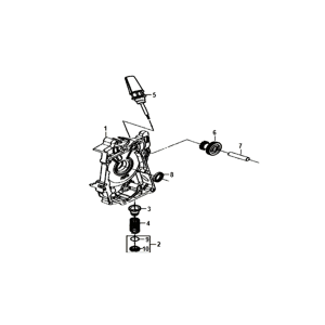 Kurbelgehäuse Rechtsstart Motor Sym Jet 14