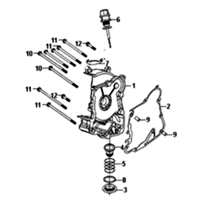 Kurbelgehäuse rechts/Motor Sym Symhony ST 200I starten