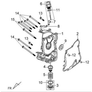 Kurbelgehäuse rechts/Motor Sym X'PRO 125 starten