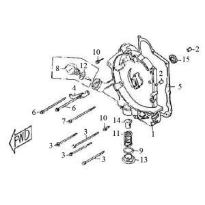 Kurbelgehäuse rechts Turbo RG50 125cc