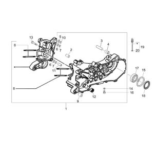 Kurbelgehäuse Vespa S 2-Takt