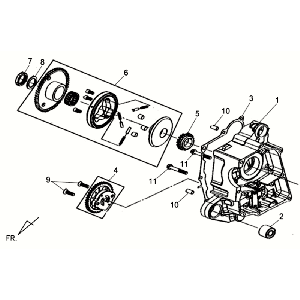 Rechte Ölpumpe Sym Allo GT (WH006 S882U) weiß/silber