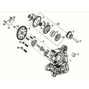 Rechtes Kurbelgehäuseteil/SYM Symphony ST 200I Ölpumpe
