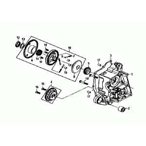 TURBING/ÖLPUMPE FÜR RECHTS Sym Orbit II Euro 4 Mattgrau