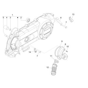 Kupplungsdeckel Vespa Sprint 45km 4-Takt 4-Ventil