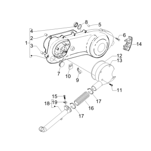 Kurbelgehäusedeckel - Kühlung des Kurbelgehäuses Gilera Runner 50 SP 2010-2017