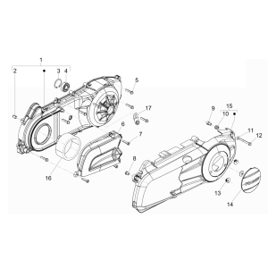 Kurbelgehäusedeckel - Piaggio Beverly 125 RST 4T 4V IE E3 2010-2015 Kurbelgehäusekühlung (EMEA)