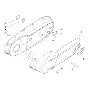 Kurbelgehäusedeckel - Piaggio MP3 350 Maxi Sport E4 ABS 2018-2020 Kurbelgehäusekühlung (EMEA)
