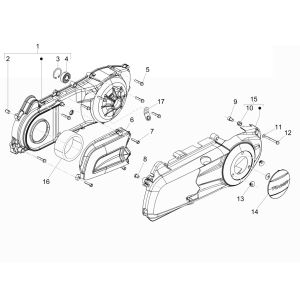 Piaggio Beverly 300 IE ABS E4 2016 - 2020 Kurbelgehäusedeckel (EMEA)