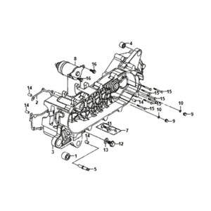 Kurbelgehäusedeckel Teil 2 Sym Jet 14
