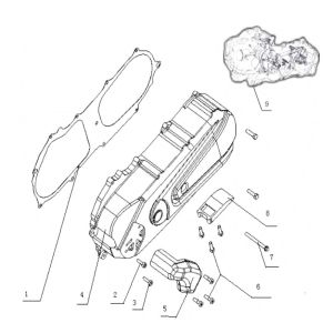 Kurbelgehäusedeckel Generic Cracker blau 2010 2-Takt