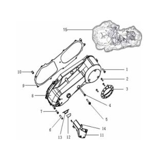 Kurbelgehäusedeckel Generic Xor blau 2006 2-Takt 25