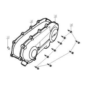 Ölpfannendeckel Kymco Vitality 2t ac red