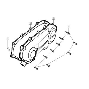 Kurbelgehäusedeckel Kymco Yup 2t AC klassisch grün