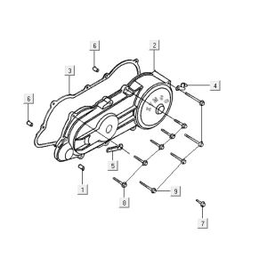 Kurbelgehäusedeckel Kymco ZX 2t ac blue limited