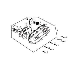 Kurbelgehäusedeckel Teil 1 Sym Jet 14
