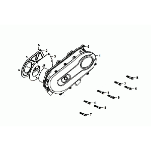 Linker Kurbelwellendeckel Sym Mio 50I