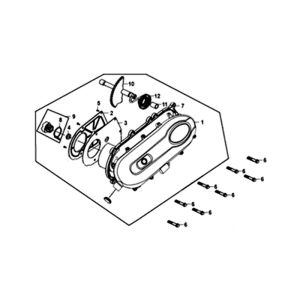 .TURBELGEHÄUSEDECKEL LINKS Sym Orbit II Euro 4 Mattgrau