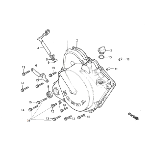 Rechter Kurbelgehäusedeckel Honda MT50
