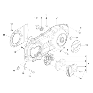 Kurbelgehäusedeckel Vespa GTS 250 ie 2005-2016 (ohne ABS)