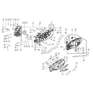 Kurbelgehäuseteile Kymco Xciting 400i Matt Black