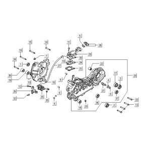 Ölpumpe Kymco ZX 2t Wechselstrom silber-orange