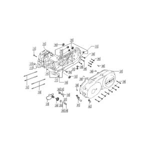 Sump - Kickstarterhaube Kymco Filly 4-Takt silber