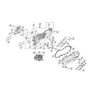 Sumpf Kickstarterdeckel Kymco People S 4-Takt Dunkelgrau