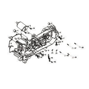 Kurbelgehäuse links Sym Symphony ST 200I