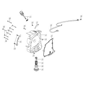 Kurbelgehäuse rechts AGILITY 16+ 4T 200i Matt Metallic Silber