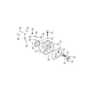 Kurbelgehäuse rechts Kymco Nexxon 4-Takt dunkelgrau