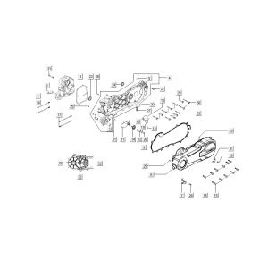 Kurbelgehäusehaube Kymco Super8 4-Takt ab 2009 weiß