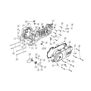Kurbelgehäuse Halfkick Kymco Sento 4-Takt Weiß