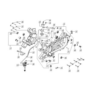 Sumpfhälften Ölpumpe Kymco Dink LC 2-Takt Silber