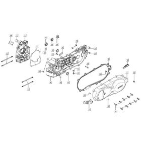 Kurbelgehäusehälften AGILITY 16+ 4T 200i Matt Metallic Hellblau