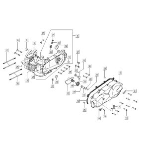 Kurbelgehäusehälften Kymco Agility 12 4-Takt 125 blau