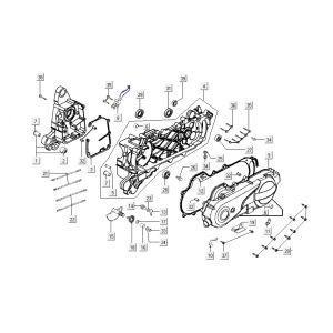 Kurbelgehäusehälften Kymco New Dink 4-Takt schwarz metallic