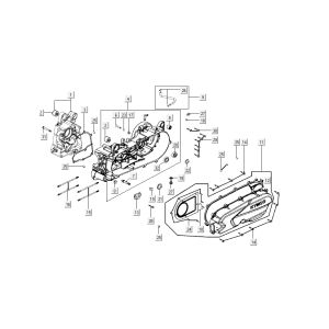 Kurbelgehäusehälften Kymco New Sento 4-Takt 50i blau
