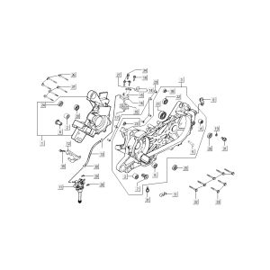 Kurbelgehäusehälften Kymco Super9 AC 2-Takt nm gelb - schwarz
