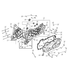 Kurbelgehäusedeckel Kymco Carry 4-Takt-Einspritzung euro4 weiß