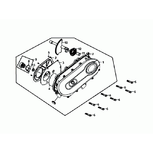 Linker Kurbelwellendeckel Sym Fiddle III Euro4