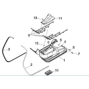 Zentralabdeckung Vespa GTV 250 4T 4V IE