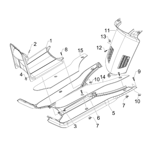Fußbrett - Piaggio NRG Power 50 2-Takt LC Euro 4-Fußstütze