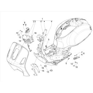 Rahmen Vespa GTS 125 4-Takt IE ABS Euro4 2016-2018